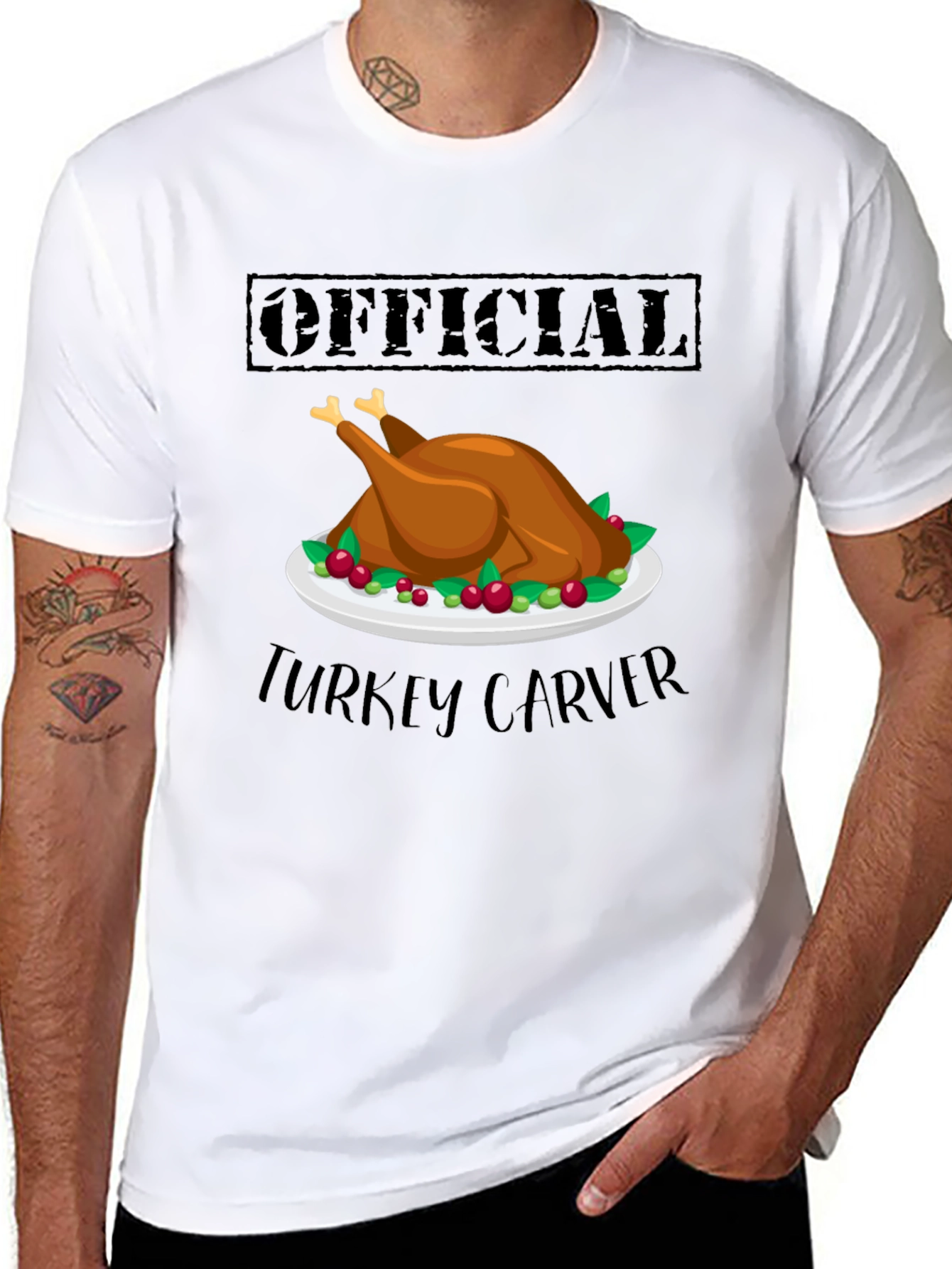 Official Turkey Carver T-Shirt - Thanksgiving Holiday Apparel
