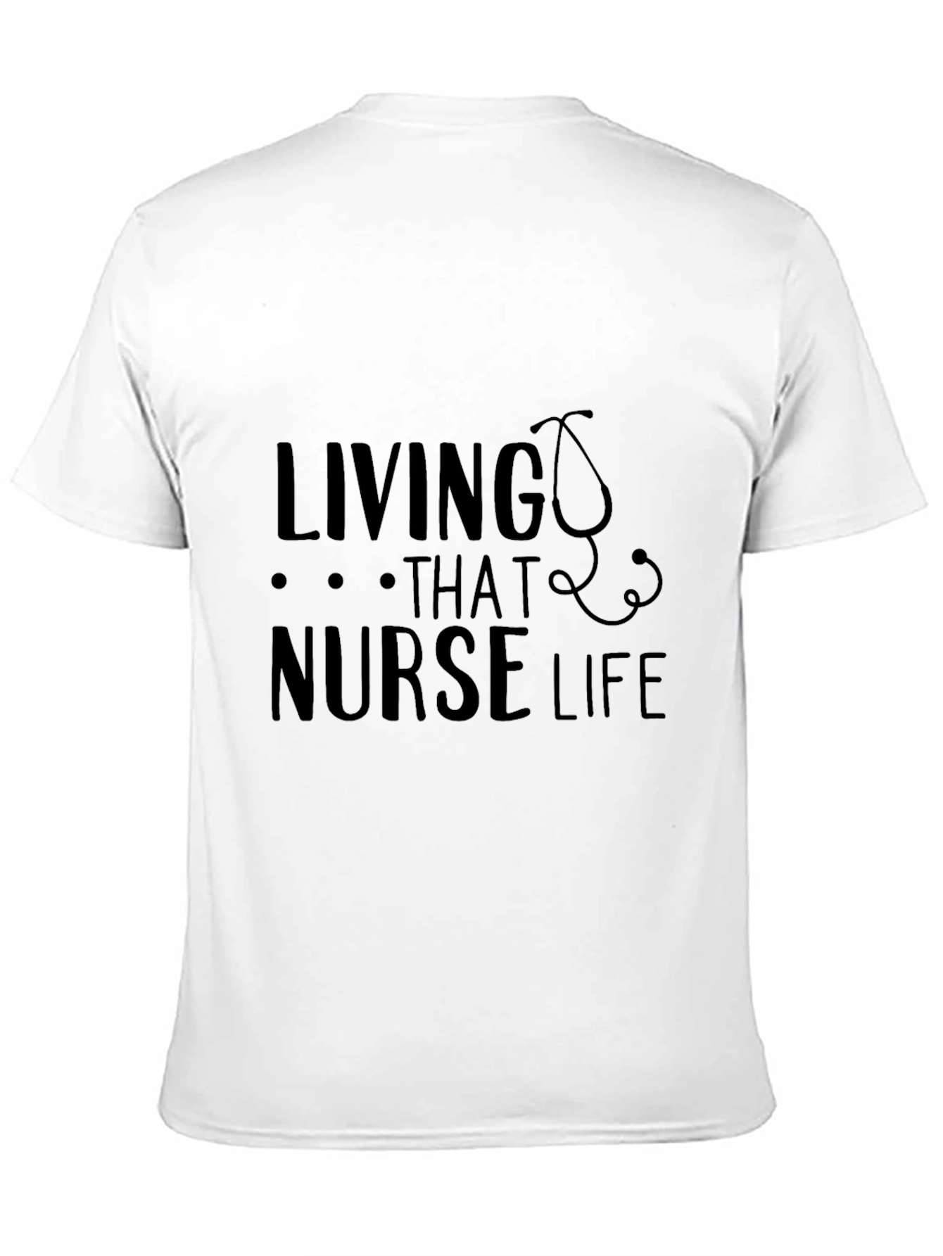 Living That Nurse Life Black Graphic Tee