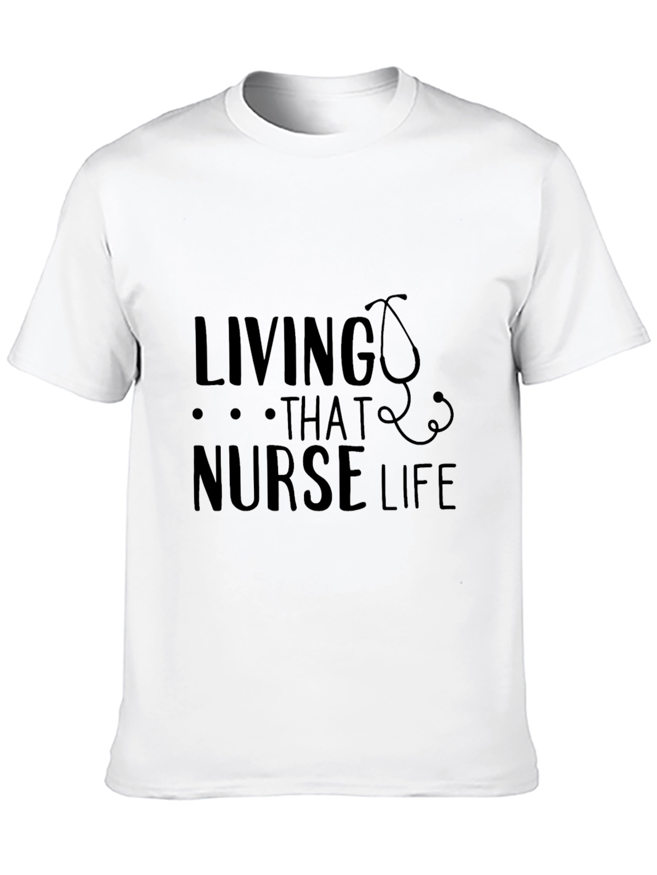 Living That Nurse Life Black Graphic Tee