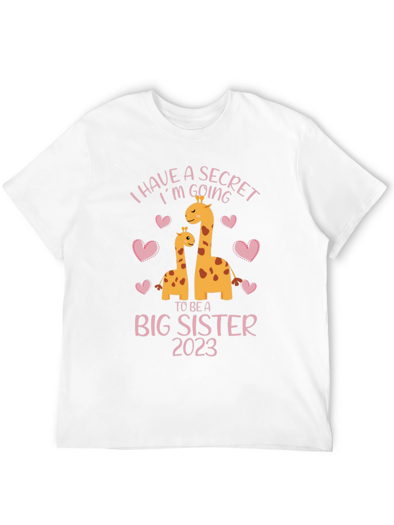Big Sister 2023 Giraffe Pregnancy Announcement T-Shirt