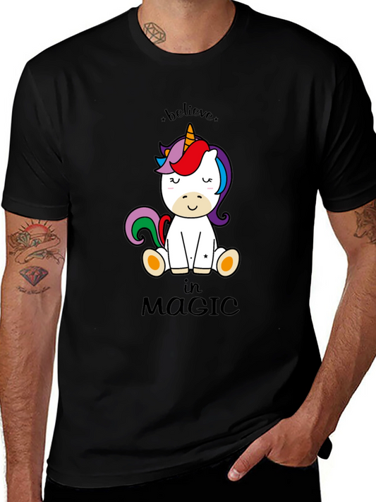 Believe in Magic Unicorn Graphic T-Shirt