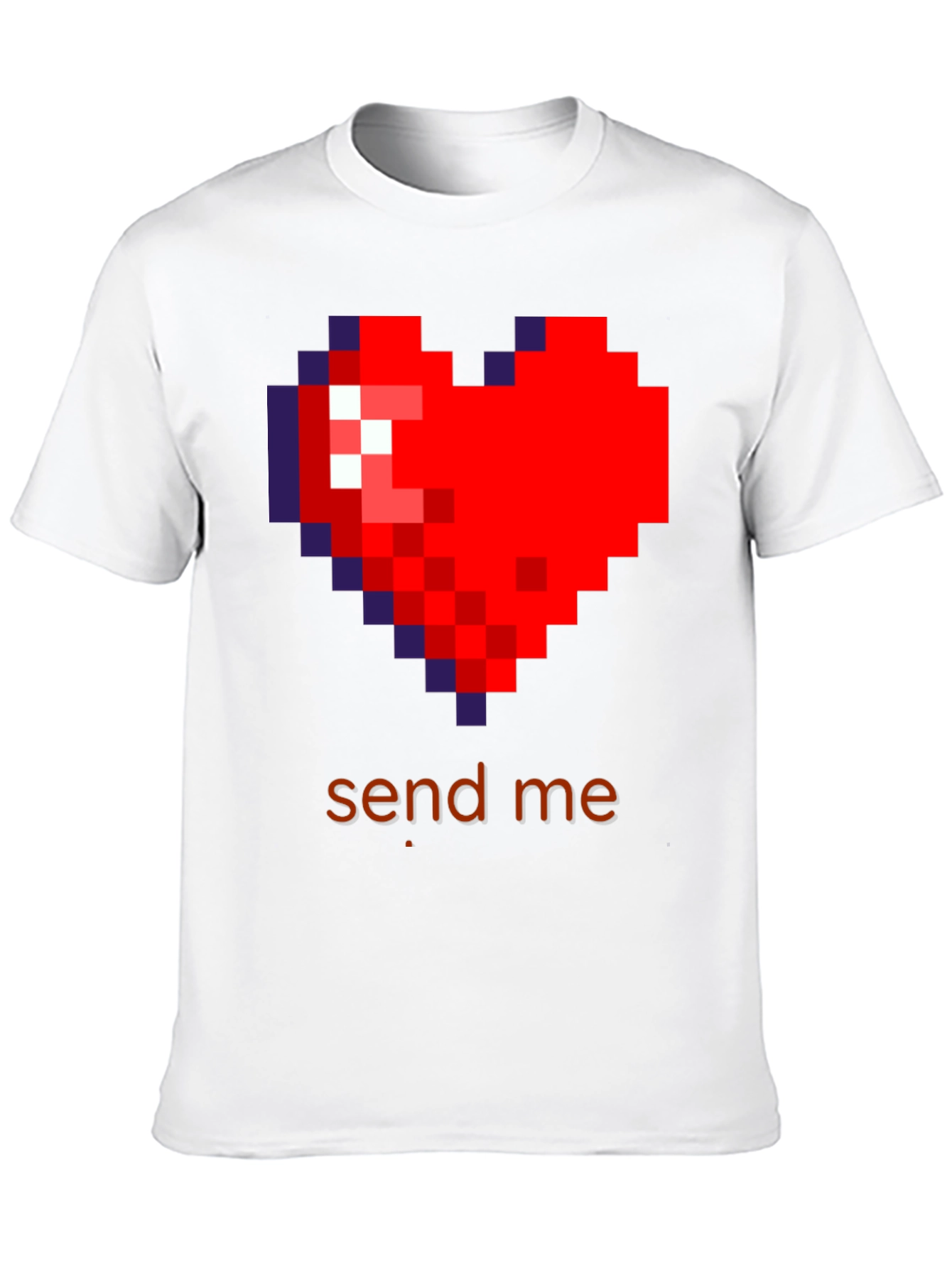 Pixel Heart Send Me T-Shirt - Gamer Love Tee