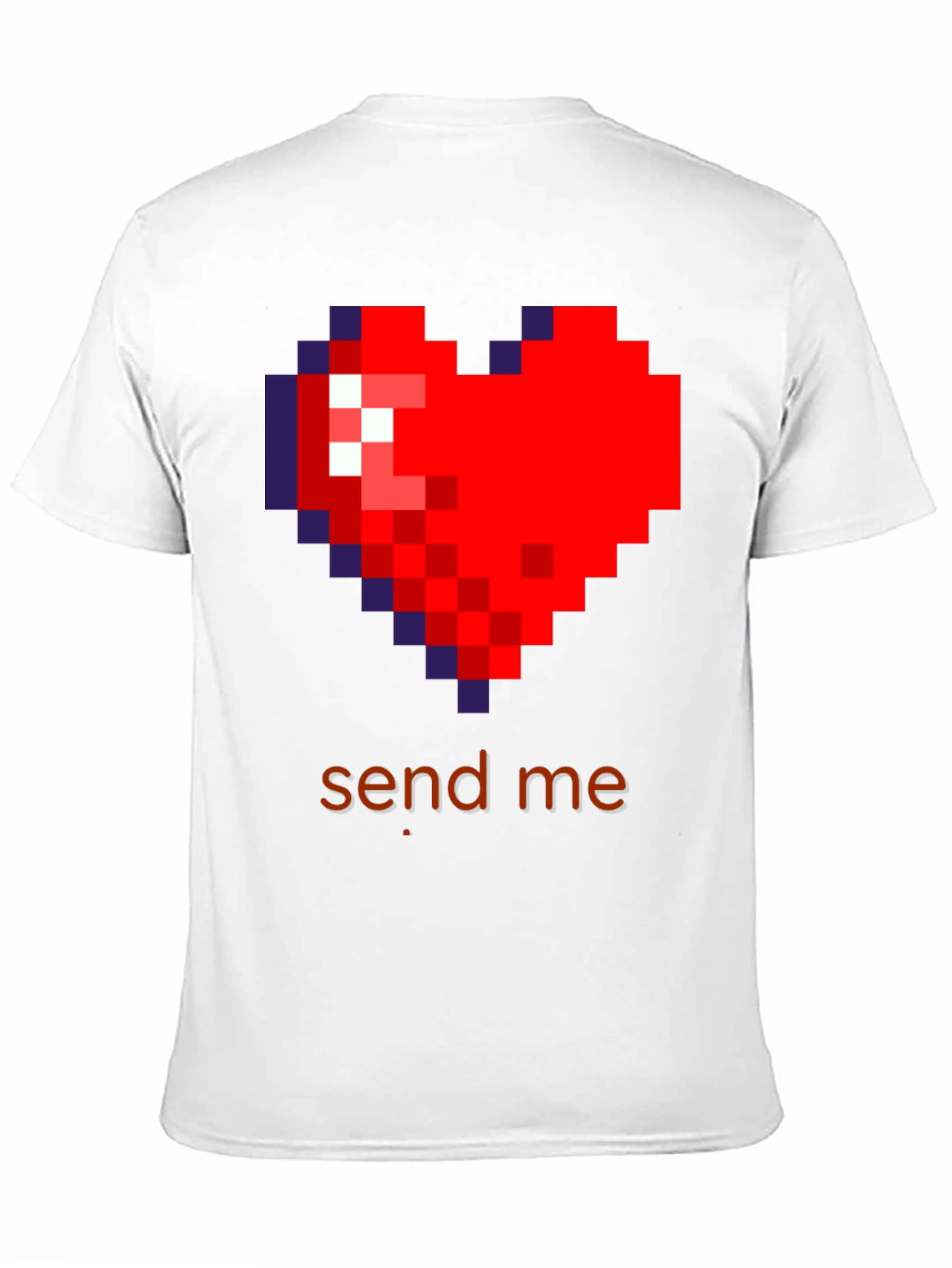 Pixel Heart Send Me T-Shirt - Gamer Love Tee