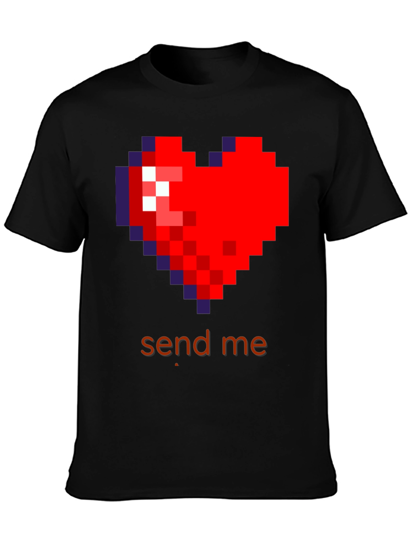 Pixel Heart Send Me T-Shirt - Gamer Love Tee