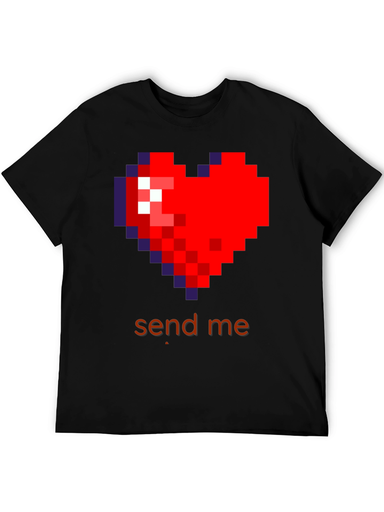 Pixel Heart Send Me T-Shirt - Gamer Love Tee