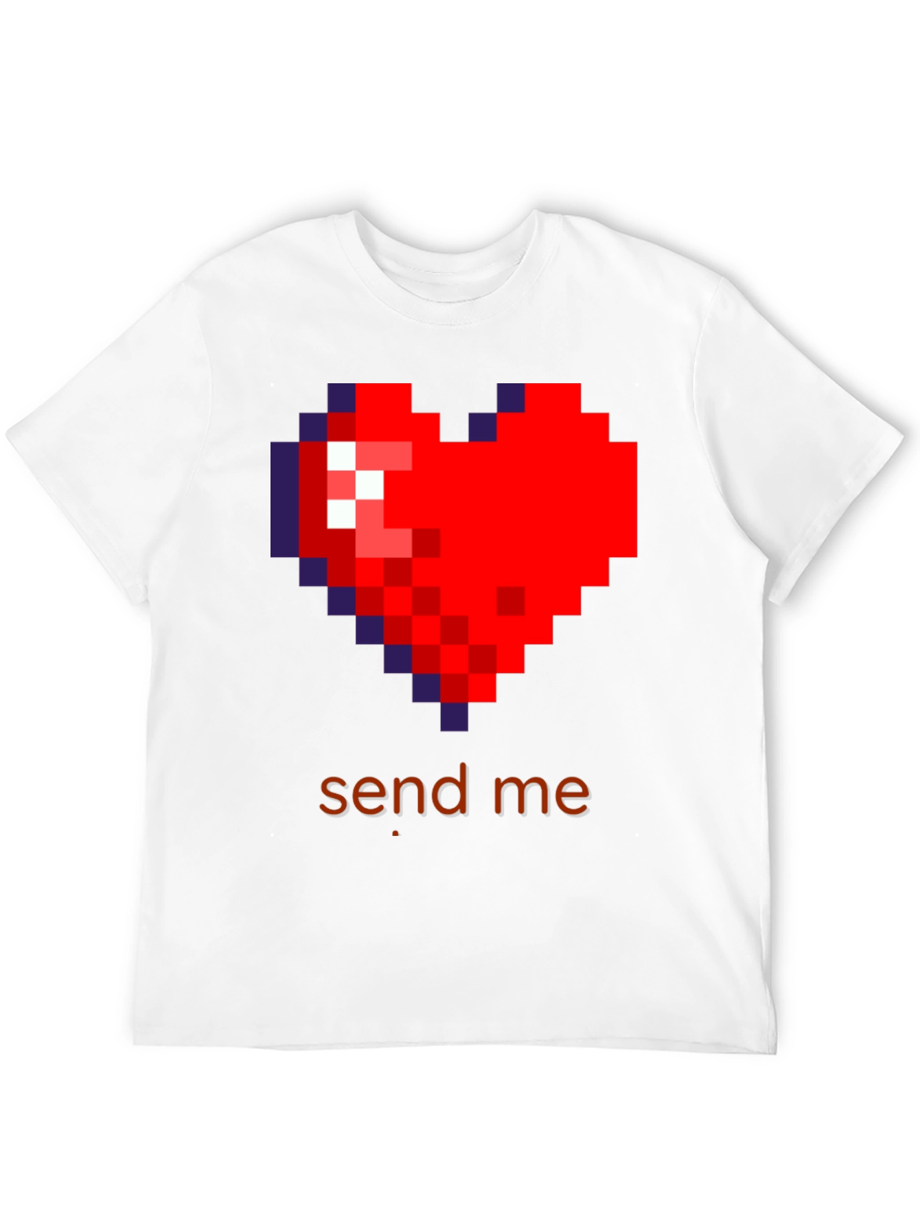 Pixel Heart Send Me T-Shirt - Gamer Love Tee
