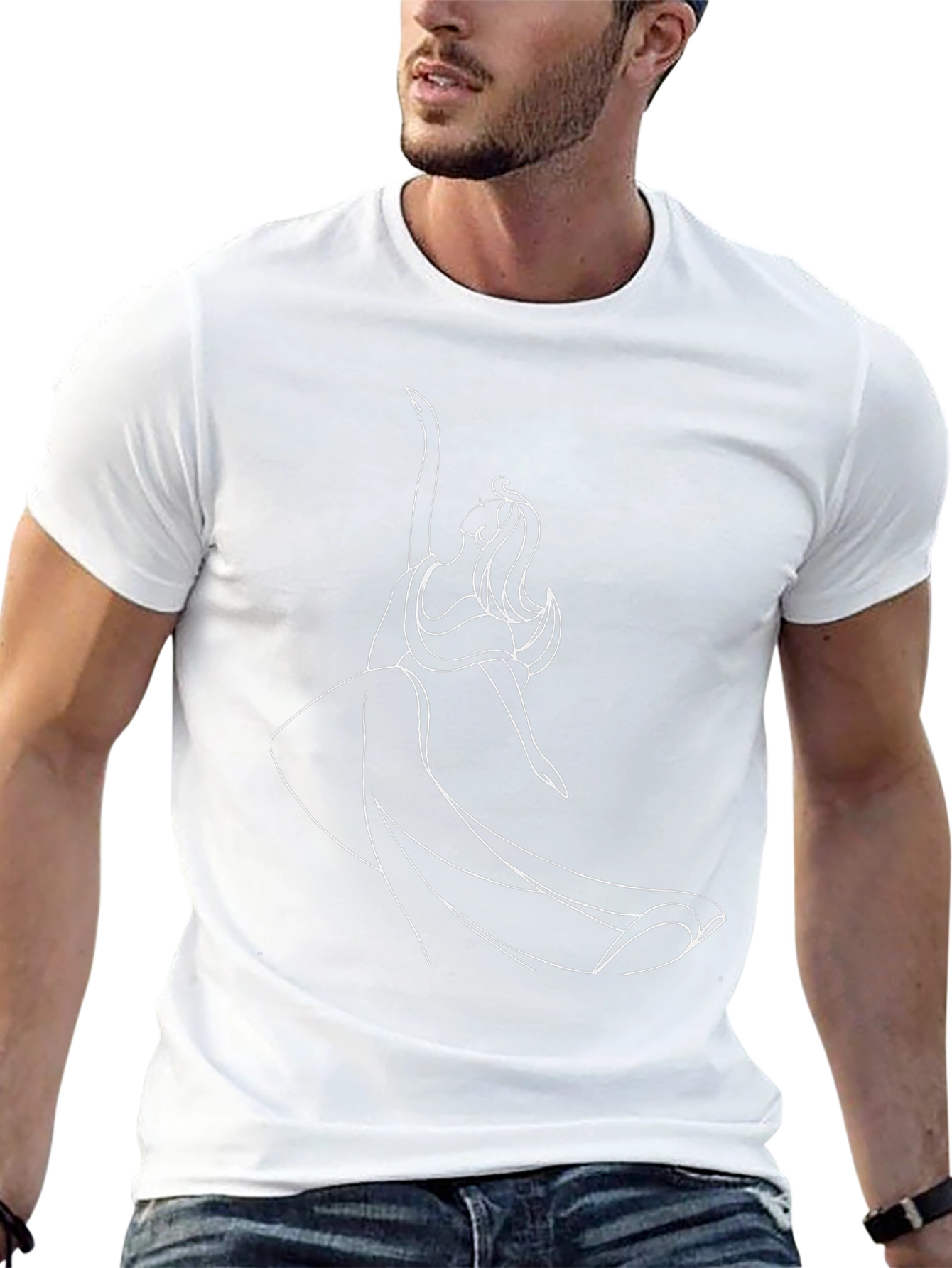 Dancing Woman Graphic Tee - Black Casual Shirt
