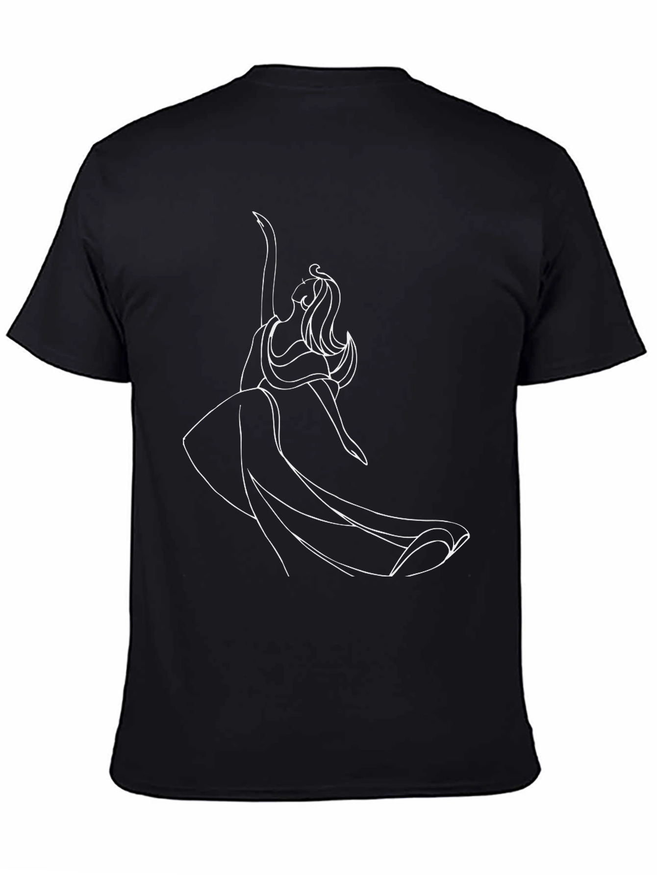 Dancing Woman Graphic Tee - Black Casual Shirt