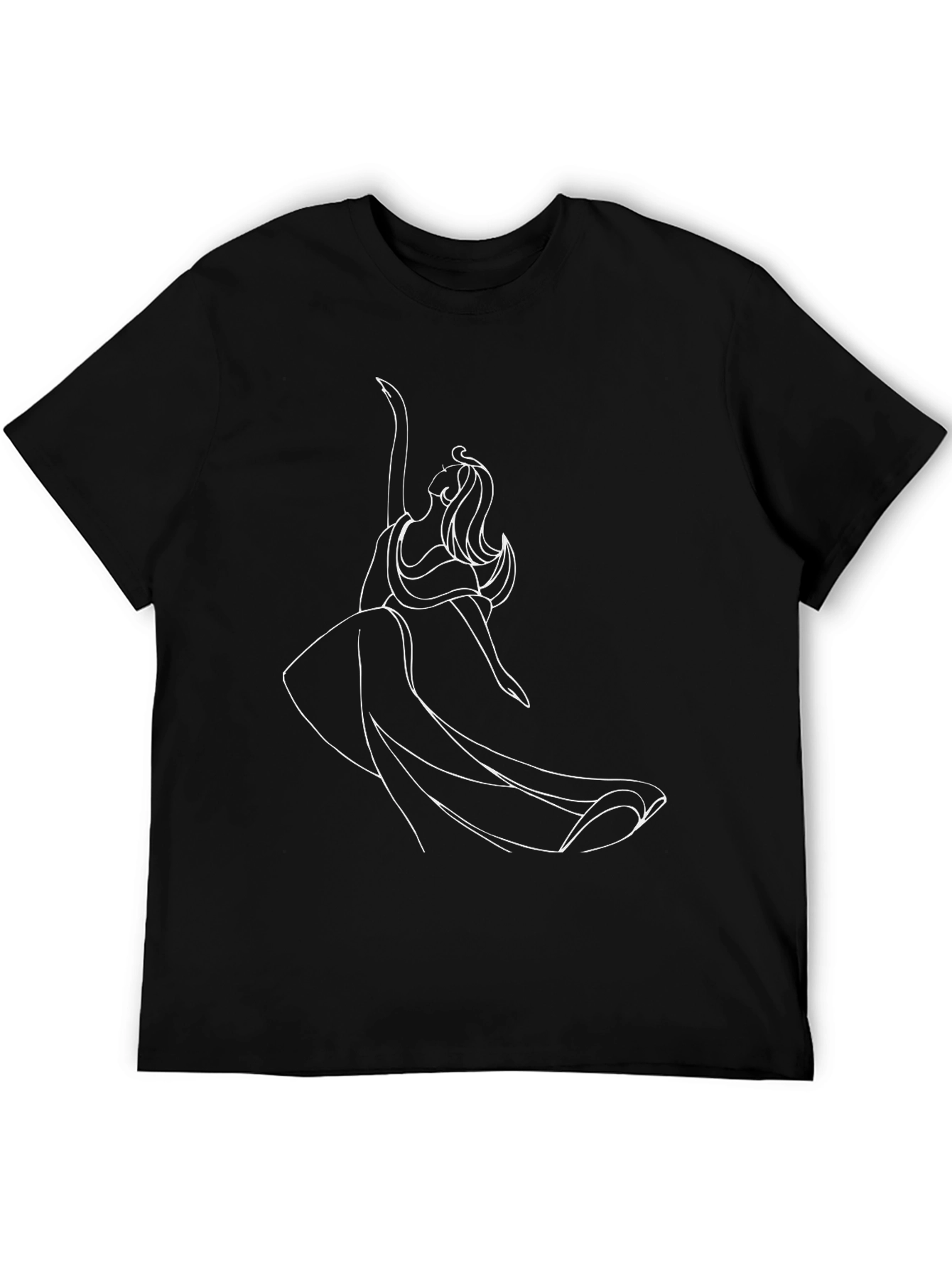 Dancing Woman Graphic Tee - Black Casual Shirt