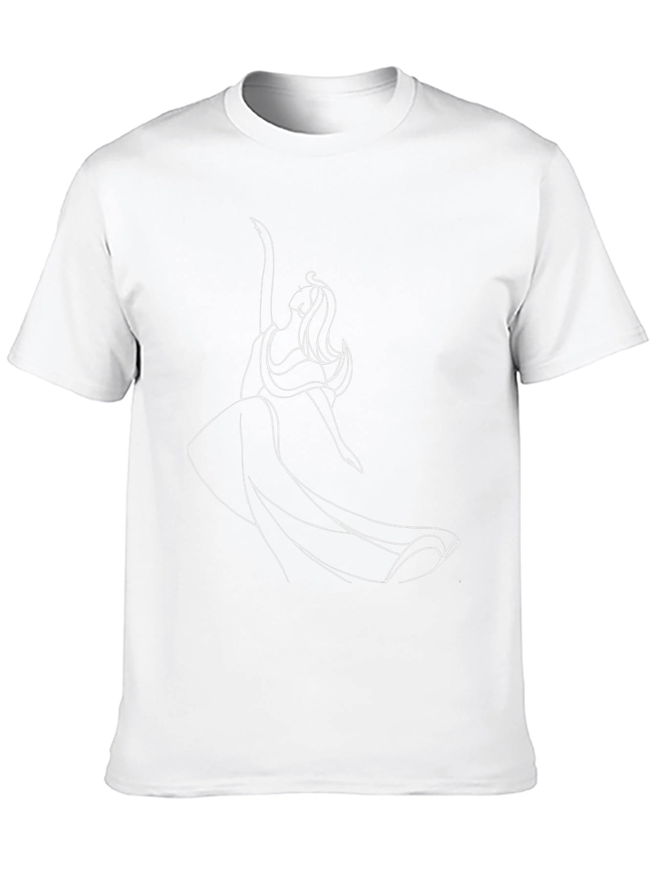 Dancing Woman Graphic Tee - Black Casual Shirt
