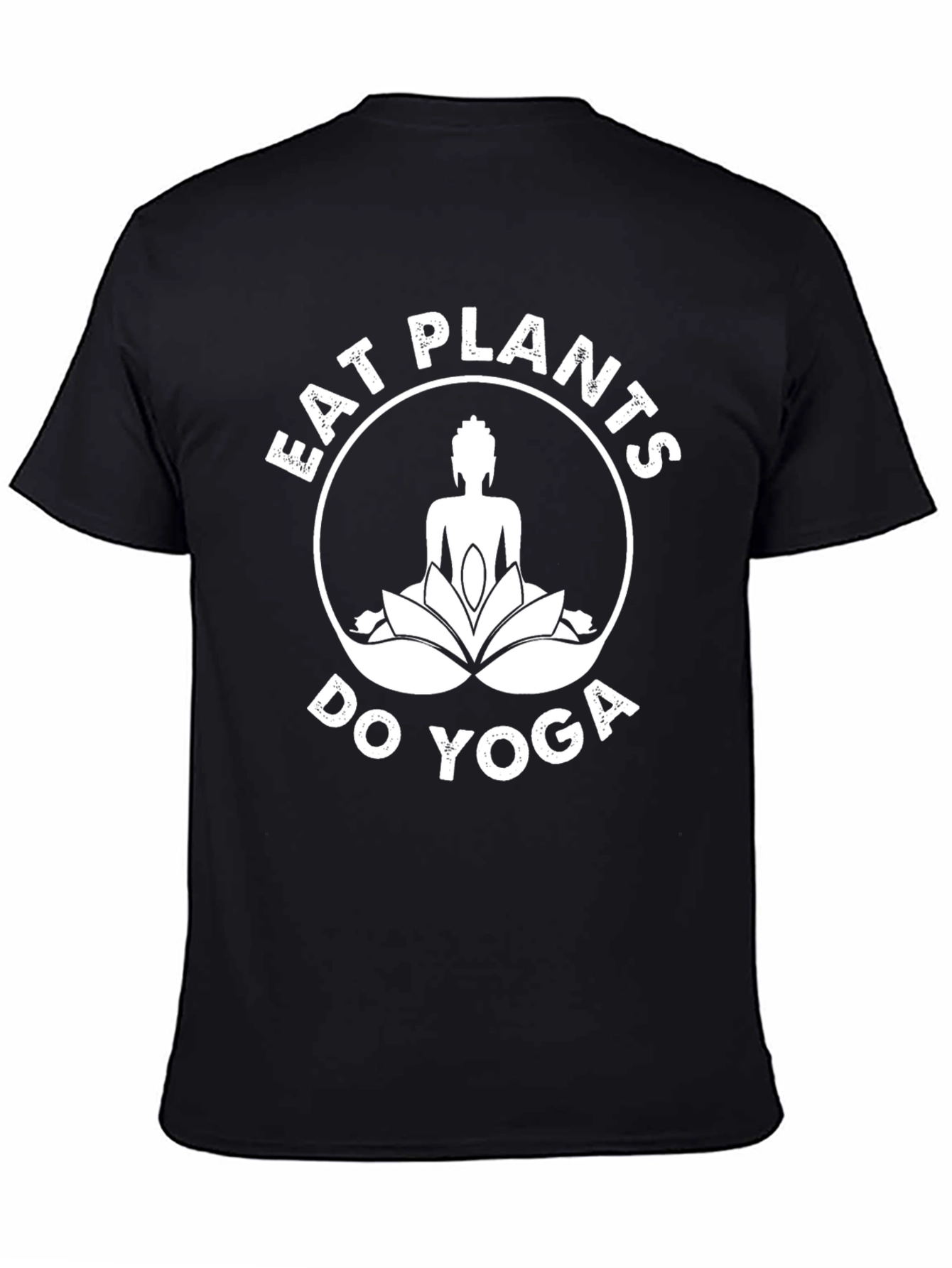 Eat Plants Do Yoga T-Shirt - Black Graphic Tee