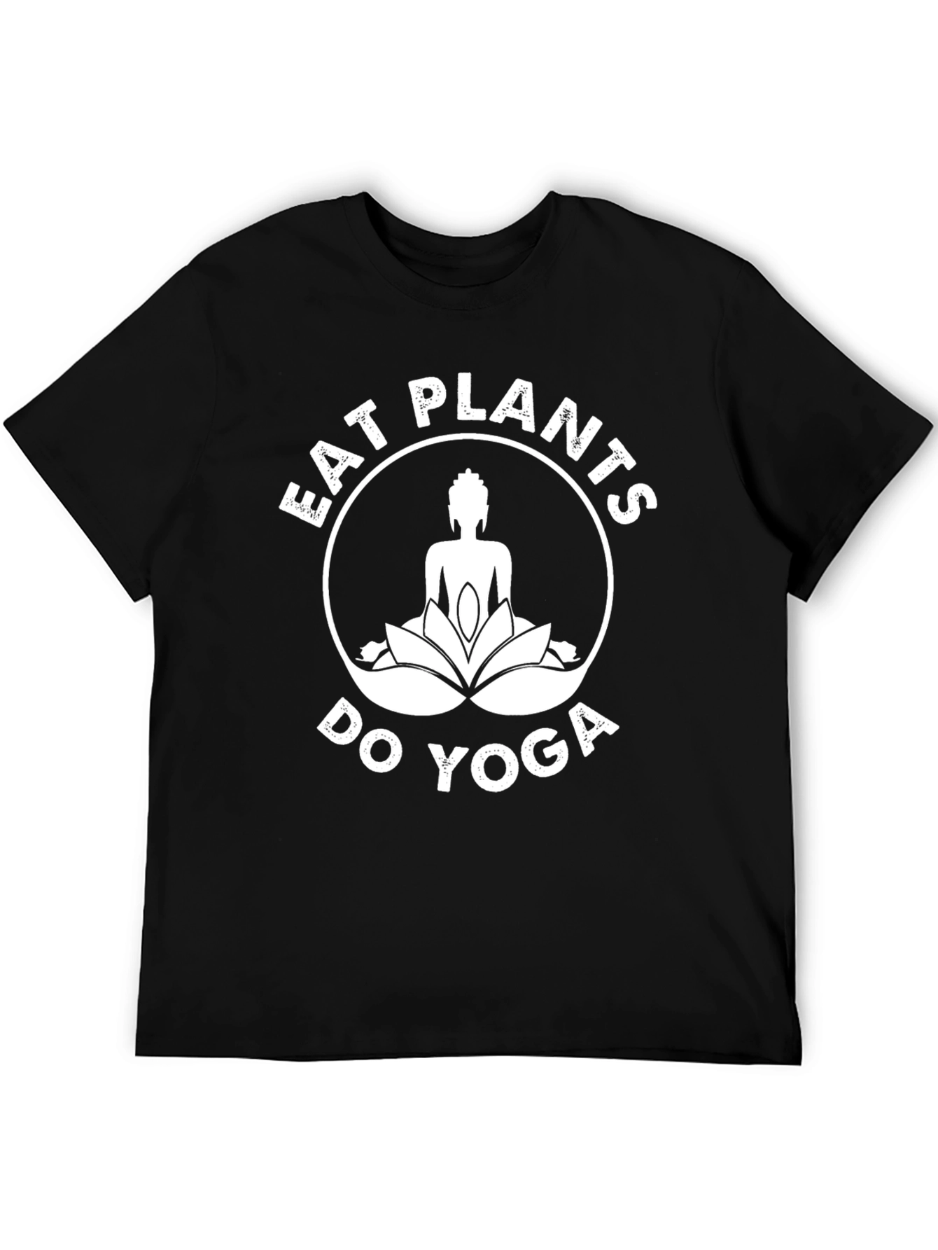 Eat Plants Do Yoga T-Shirt - Black Graphic Tee