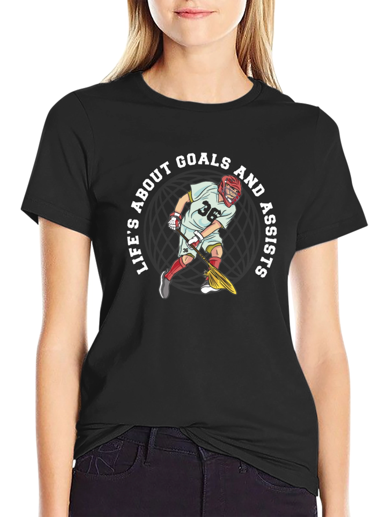 Lacrosse Goals & Assists Graphic Tee