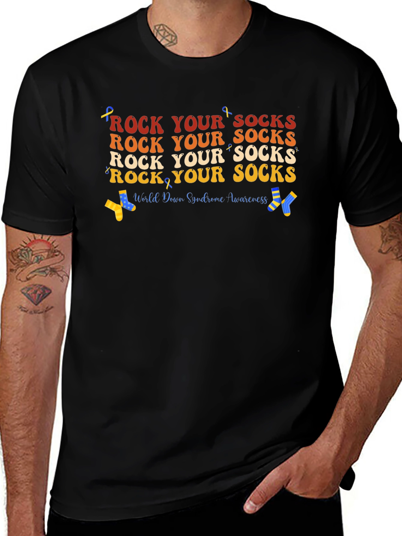 Rock Your Socks T-Shirt - Down Syndrome Awareness
