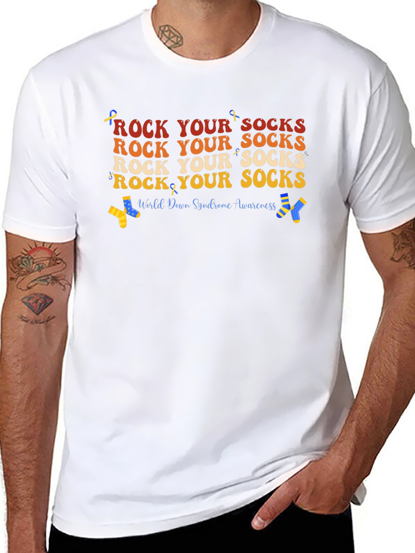 Rock Your Socks T-Shirt - Down Syndrome Awareness