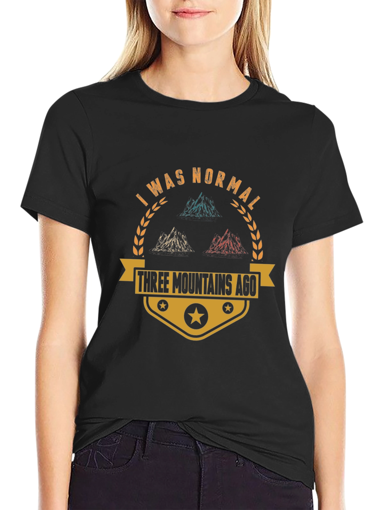 Three Mountains Ago T-Shirt - Funny Hiking Shirt
