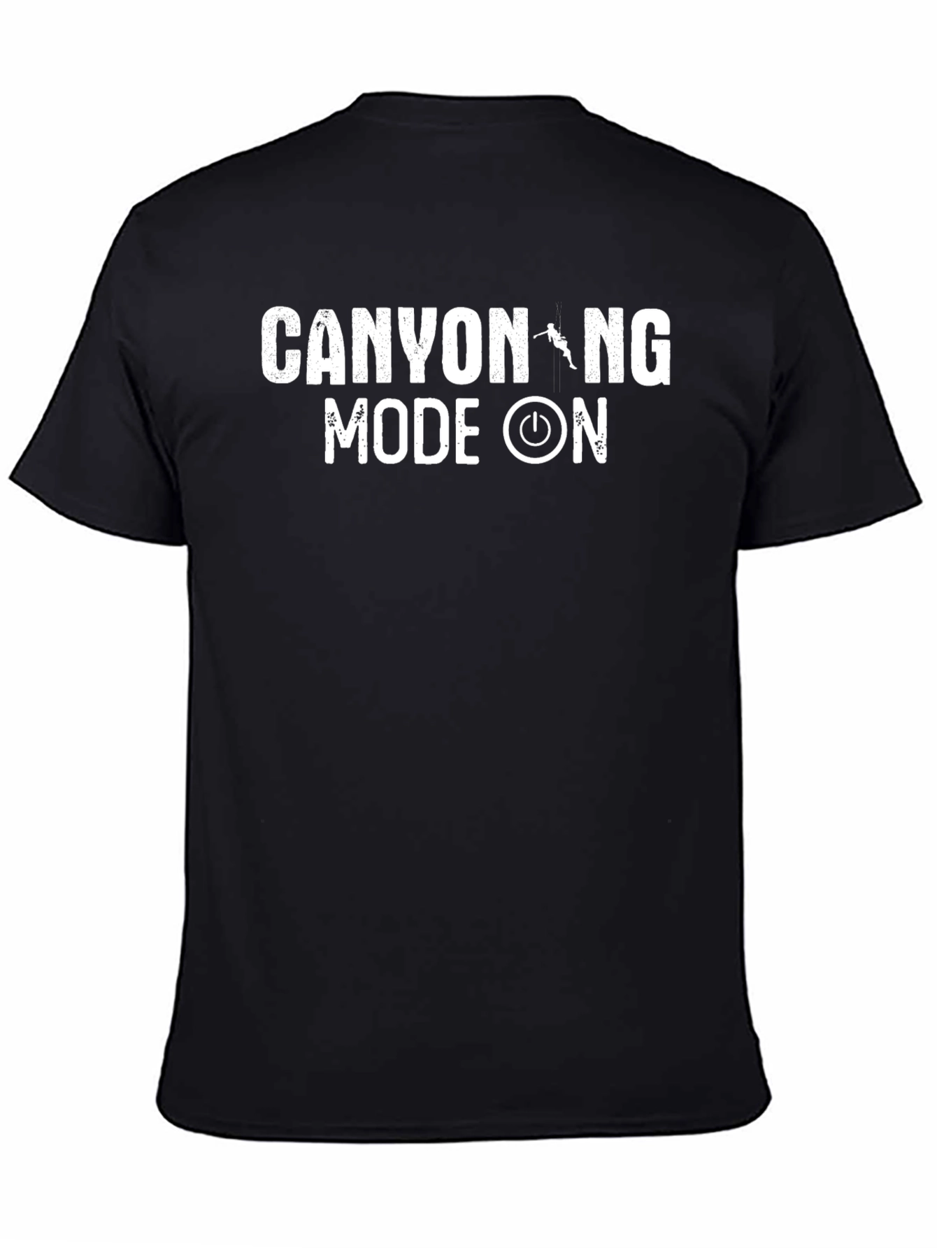 Canyoning Mode ON Black Graphic T-Shirt