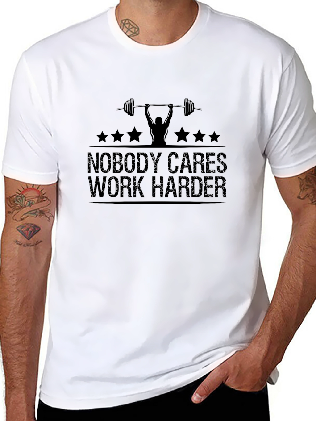 Nobody Cares Work Harder Gym T-Shirt