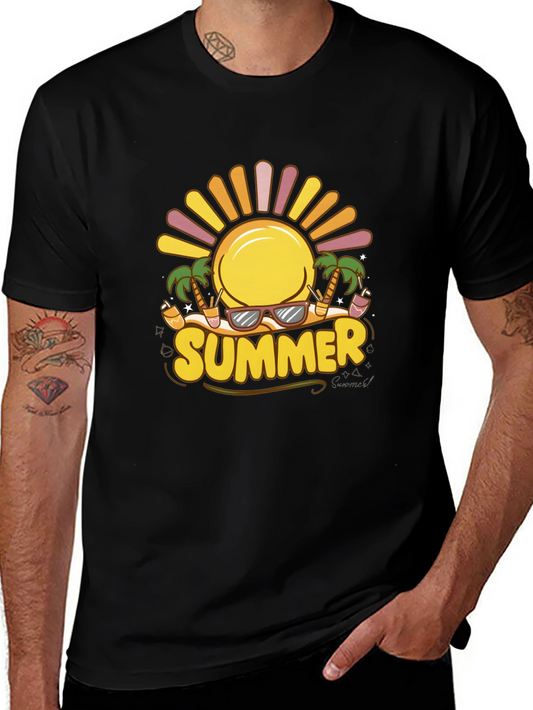 Summer Vibes Graphic Tee - Black
