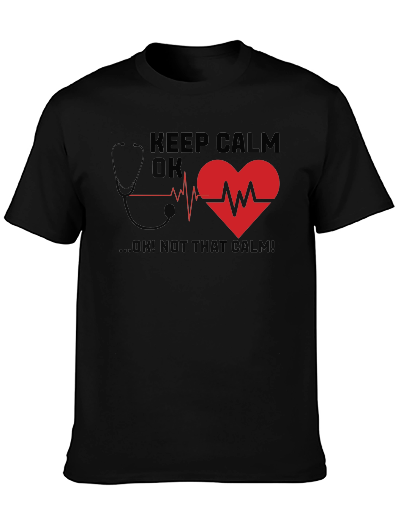 Keep Calm Heartbeat Graphic T-Shirt