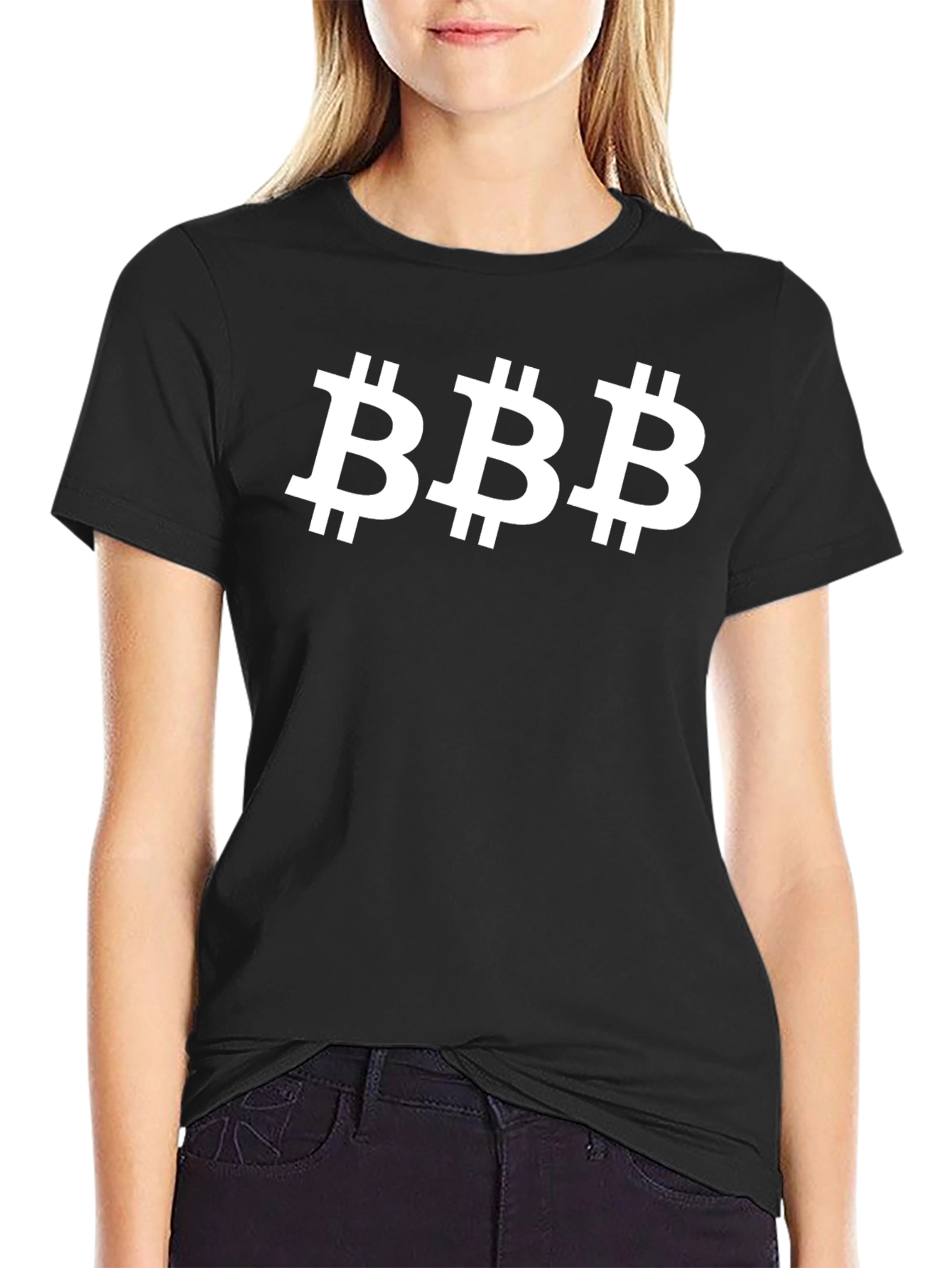 Bitcoin BBB Crypto Tee - Black Cotton Comfort