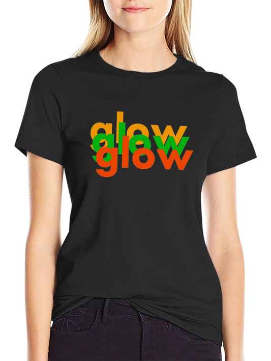 Glow Tri-Color Graphic Tee - Modern Black T-Shirt