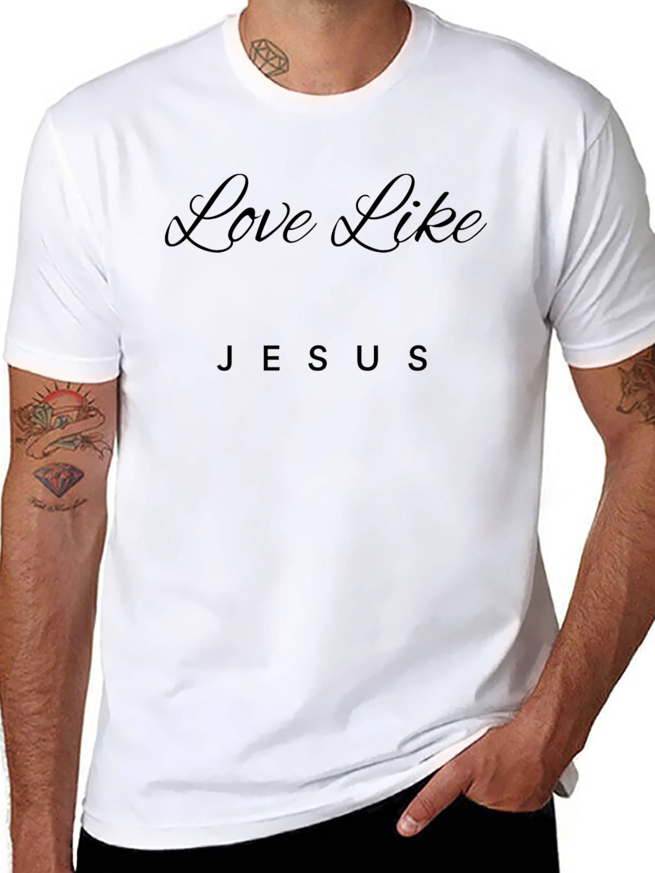 Love Like Jesus Graphic Tee - Black T-Shirt