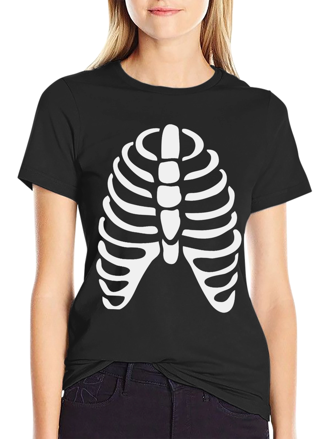 Skeleton Rib Cage Halloween Costume T-Shirt