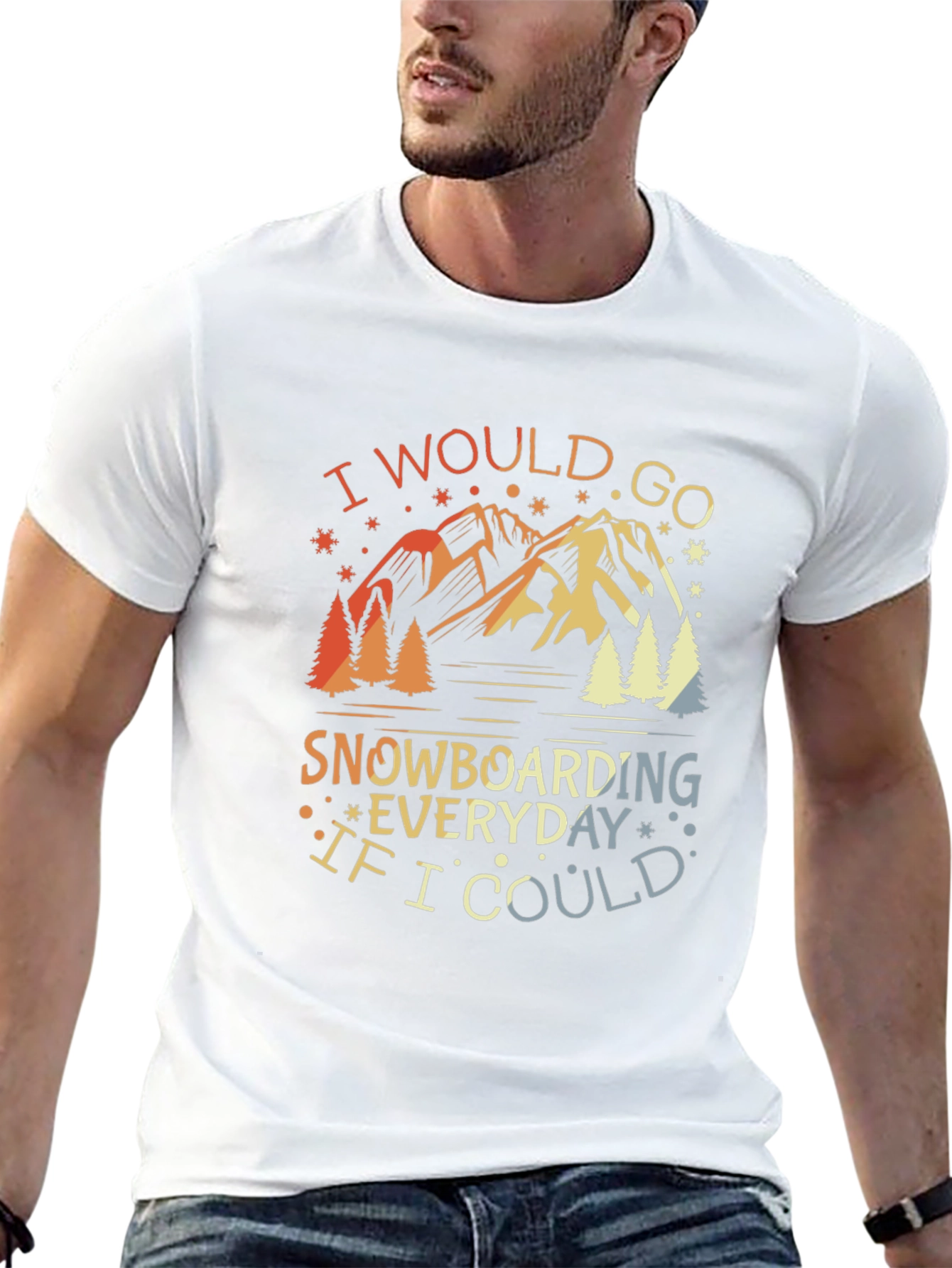 Snowboarding Everyday Graphic Tee - Mountain Adventure Shirt
