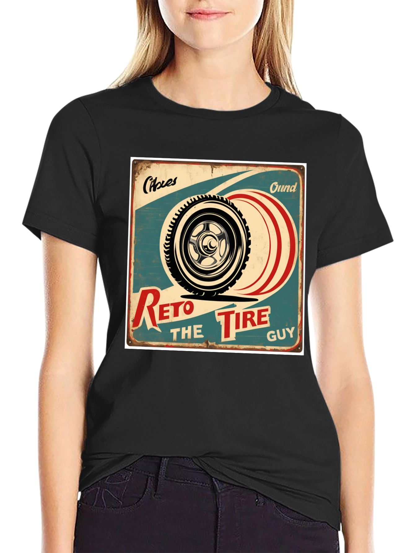 Retro Tire Guy Graphic T-Shirt