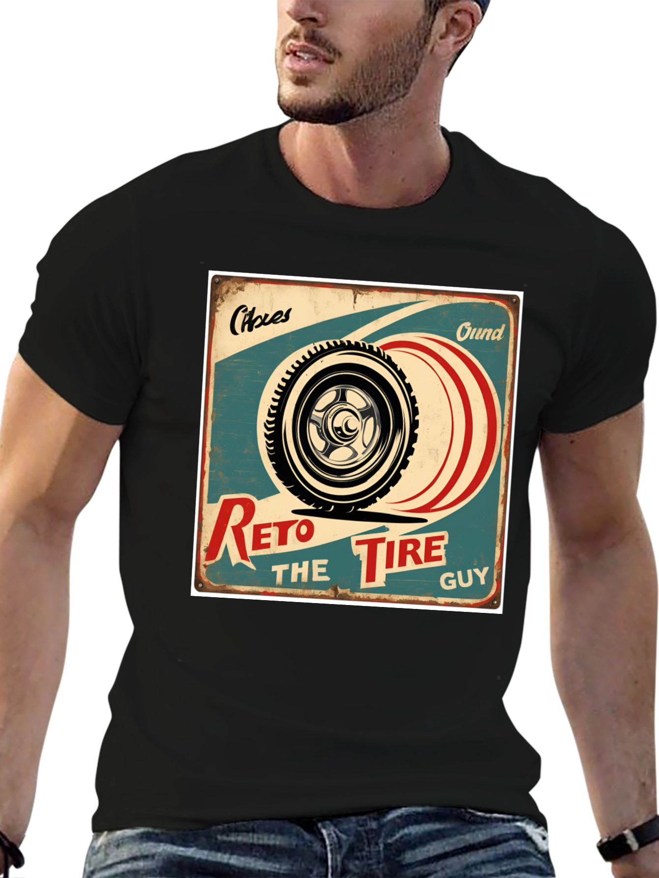 Retro Tire Guy Graphic T-Shirt