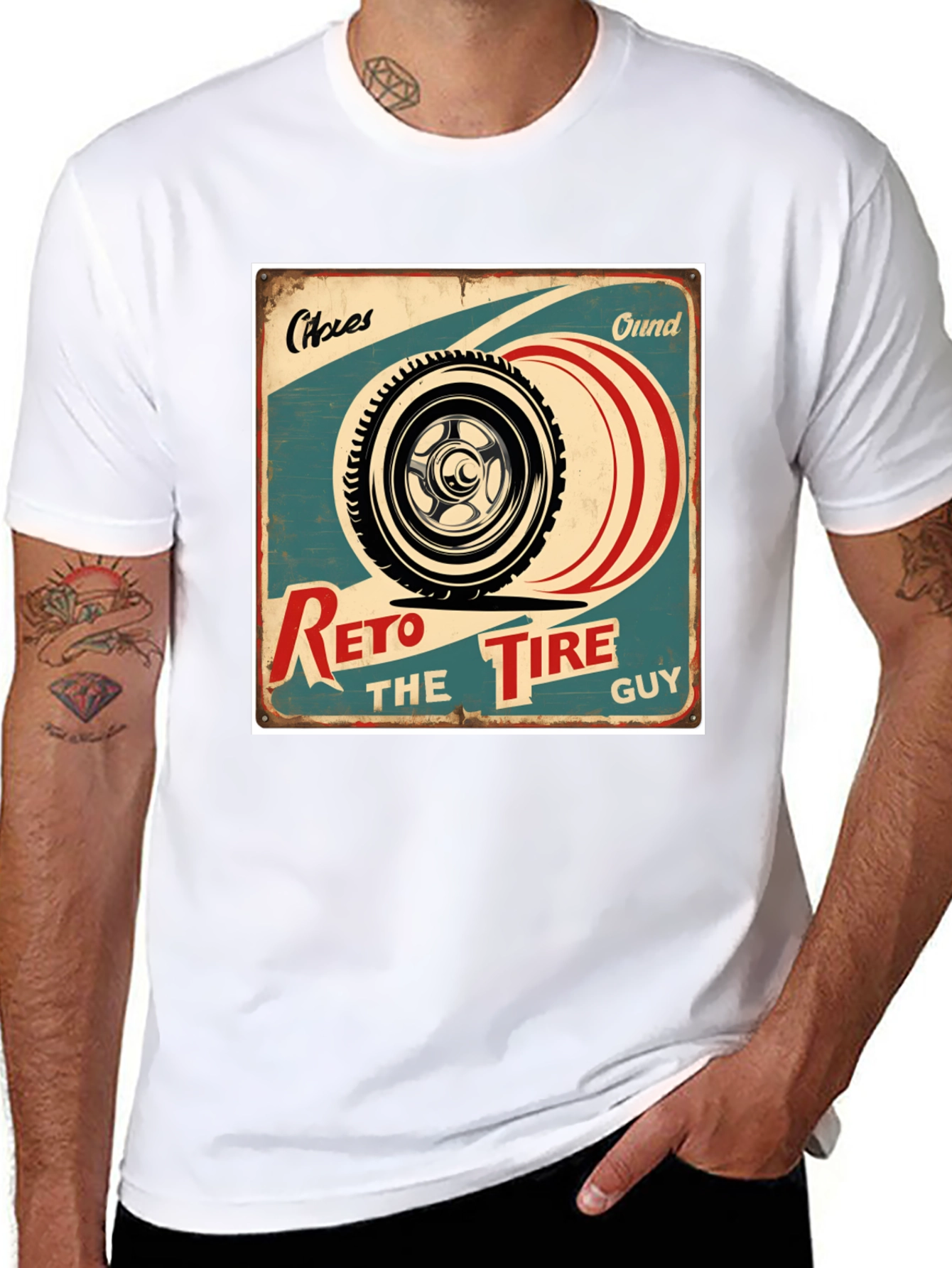 Retro Tire Guy Graphic T-Shirt