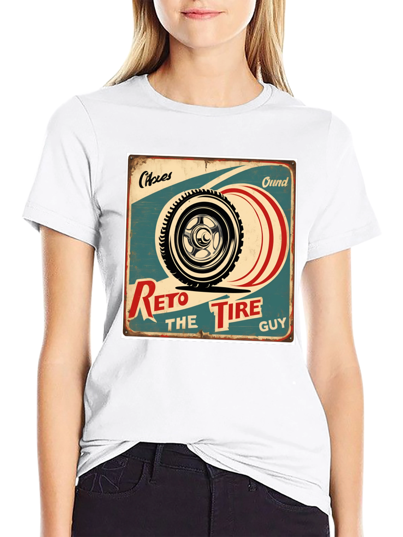 Retro Tire Guy Graphic T-Shirt