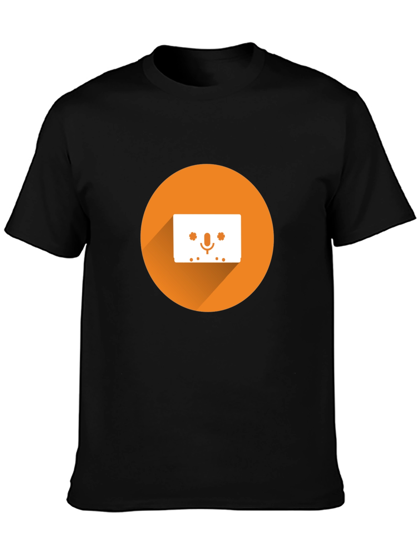 Retro Cassette Tape Graphic Tee - Black