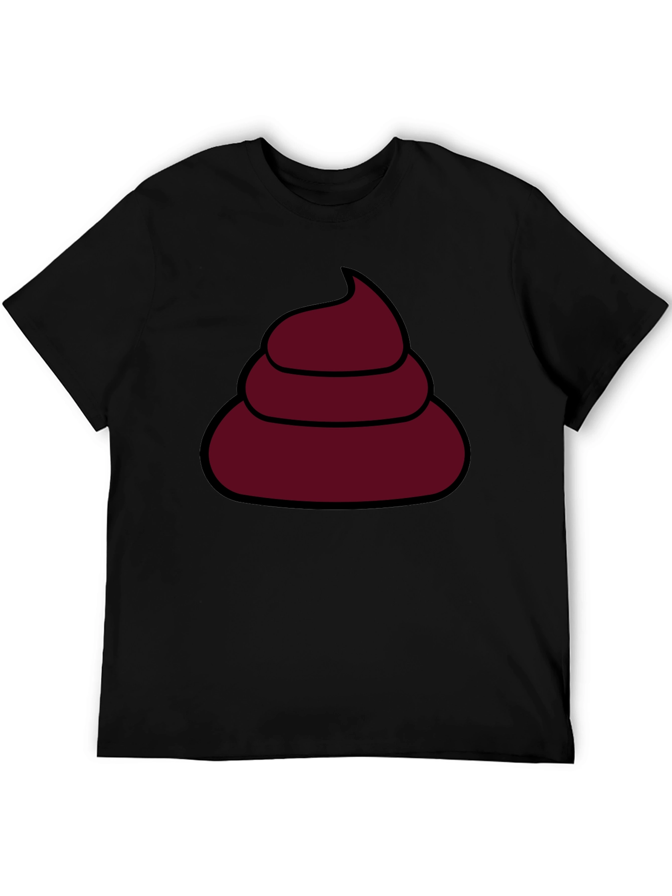 Funny Poop Emoji T-Shirt - Black Cotton Tee