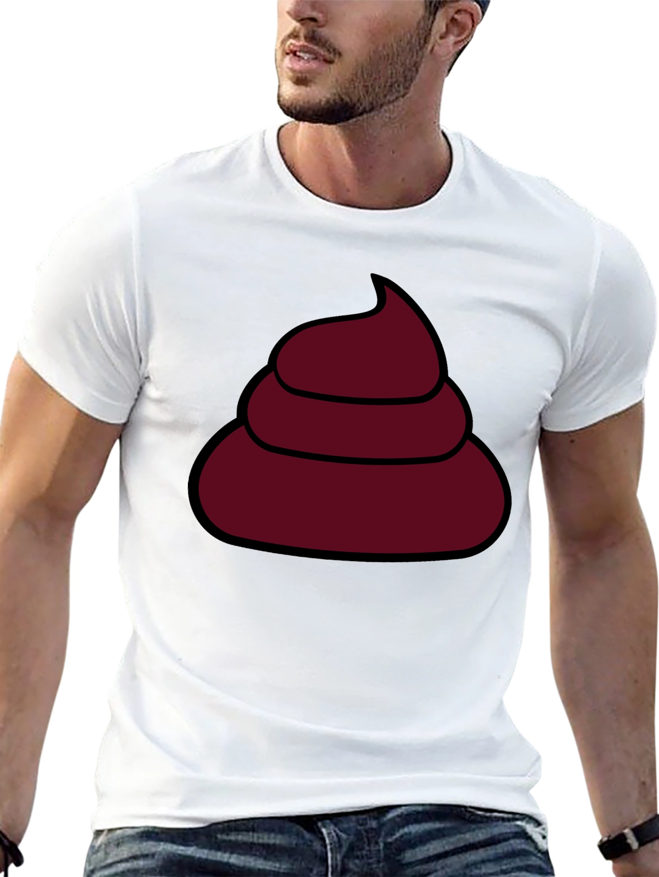 Funny Poop Emoji T-Shirt - Black Cotton Tee
