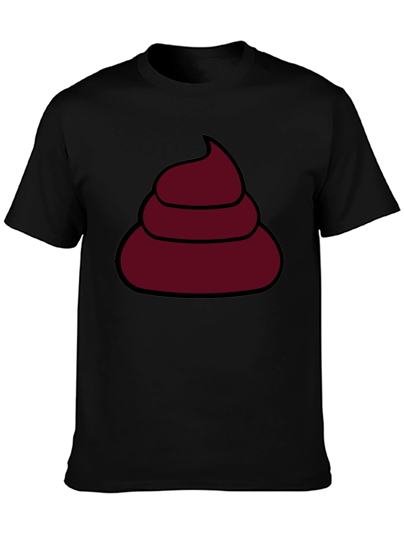Funny Poop Emoji T-Shirt - Black Cotton Tee