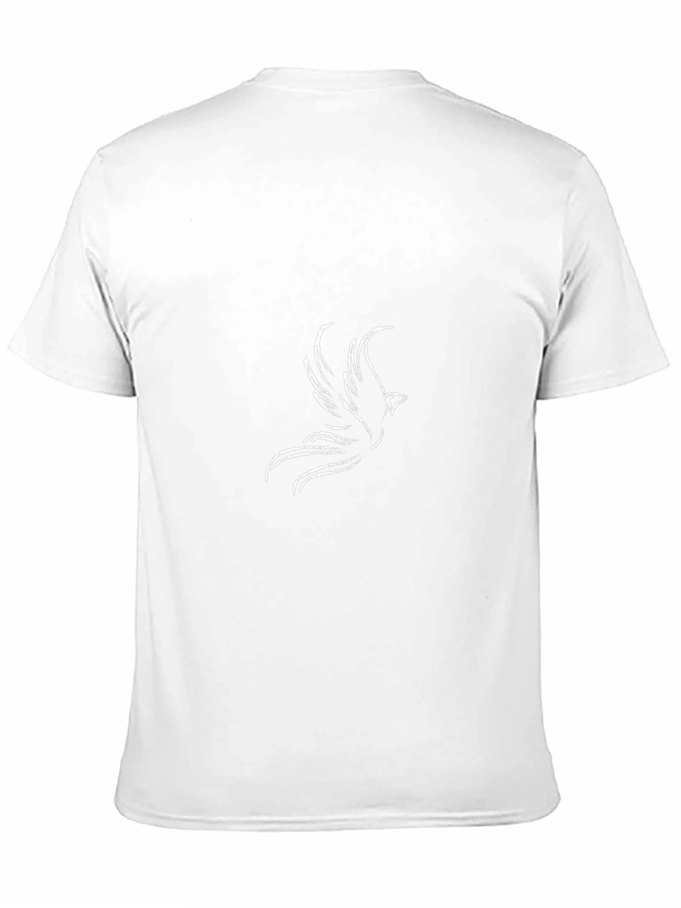 Mens Black T-Shirt with Dove Graphic
