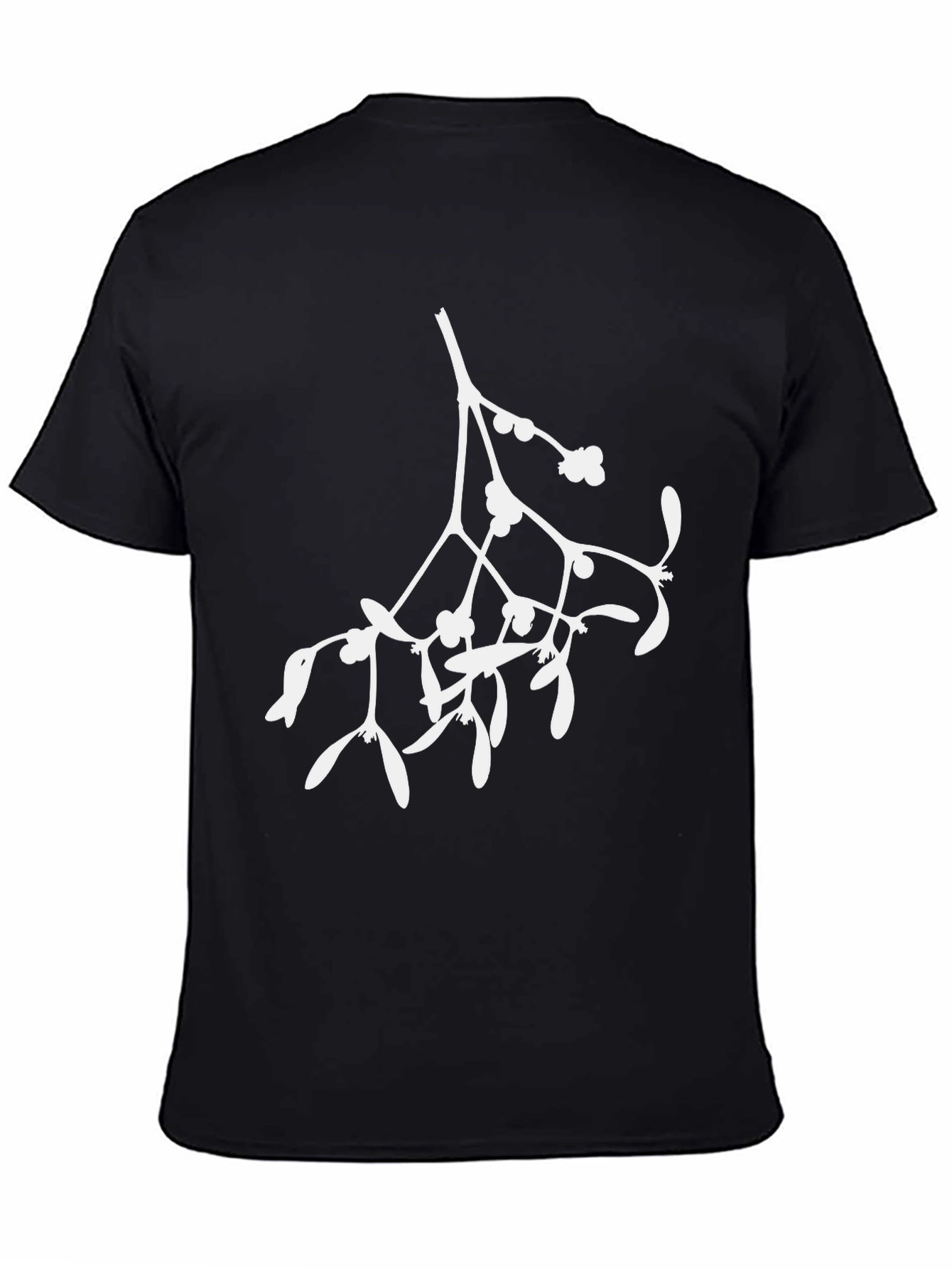 Mistletoe Graphic Tee - Black Cotton Blend