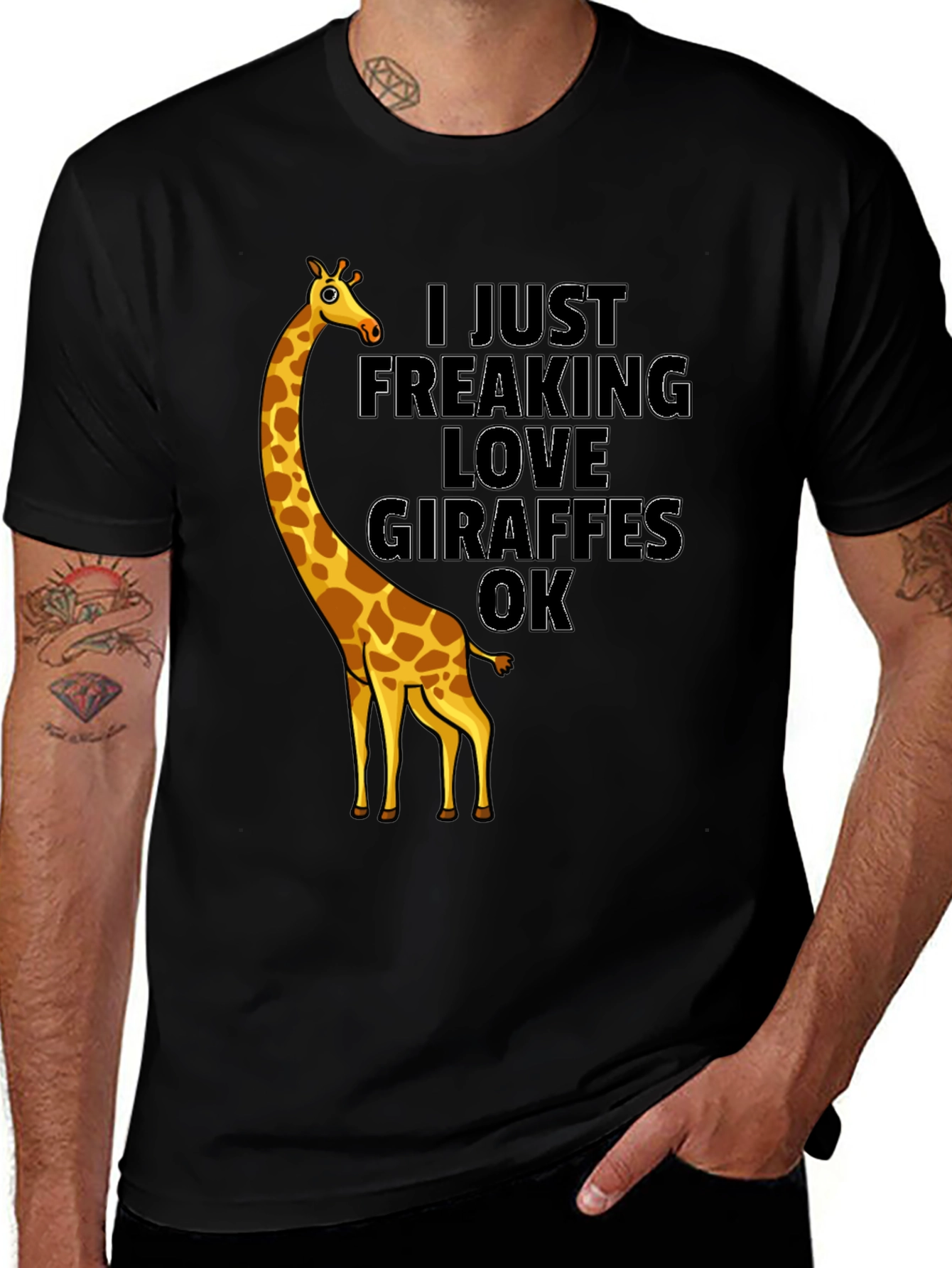 Giraffe Lover Graphic Tee - Funny Animal T-Shirt