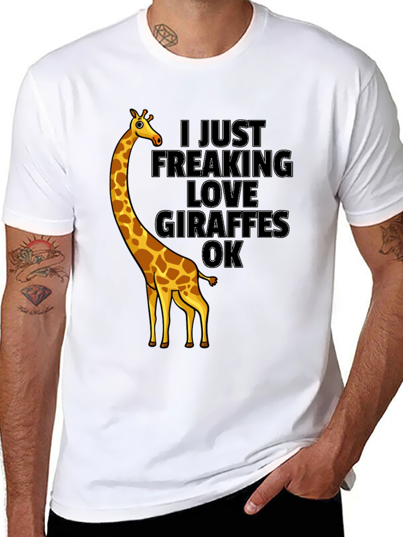 Giraffe Lover Graphic Tee - Funny Animal T-Shirt