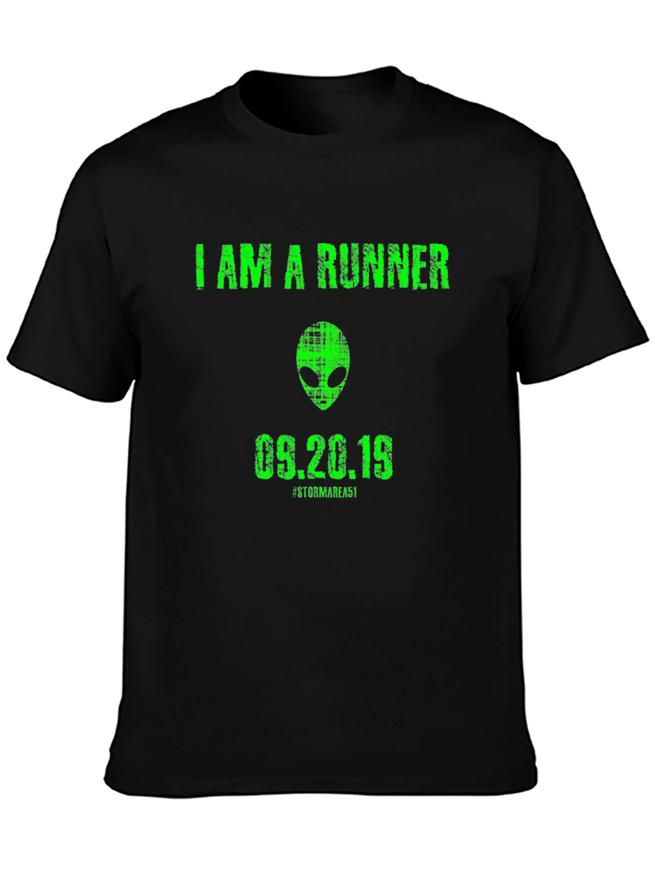 I Am A Runner Alien Graphic T-Shirt