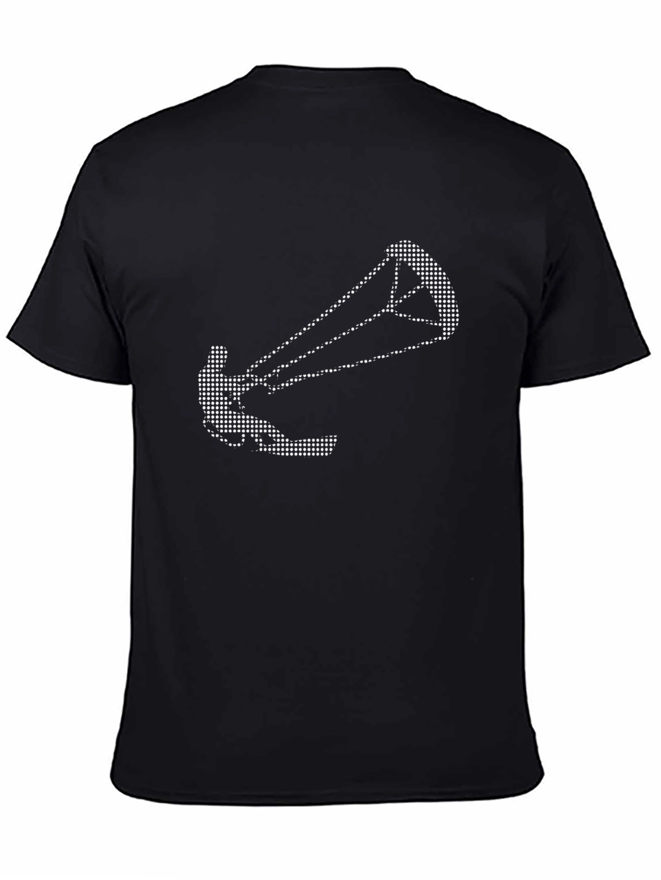 Kitesurfing Graphic Tee - Black Cotton T-Shirt