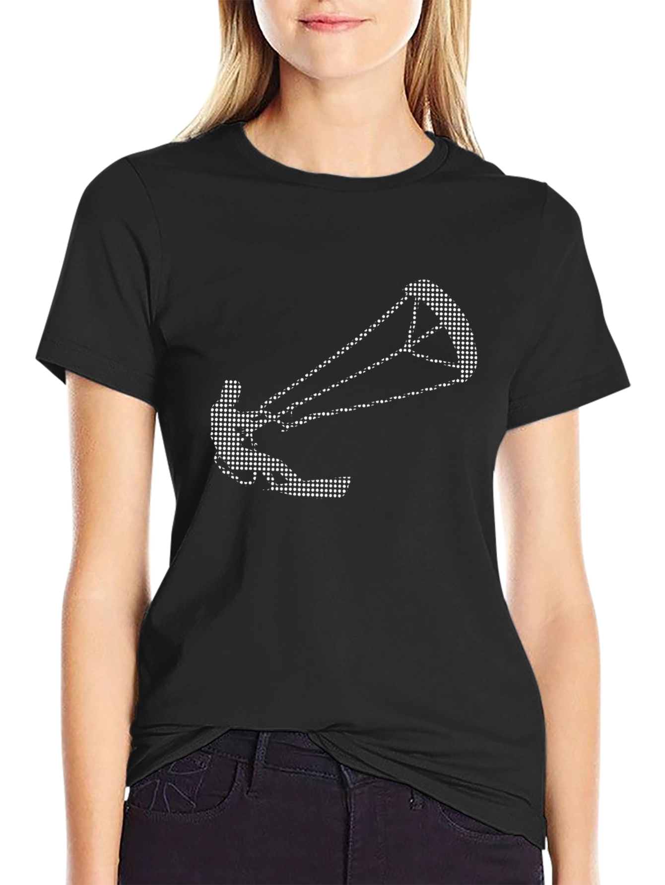 Kitesurfing Graphic Tee - Black Cotton T-Shirt
