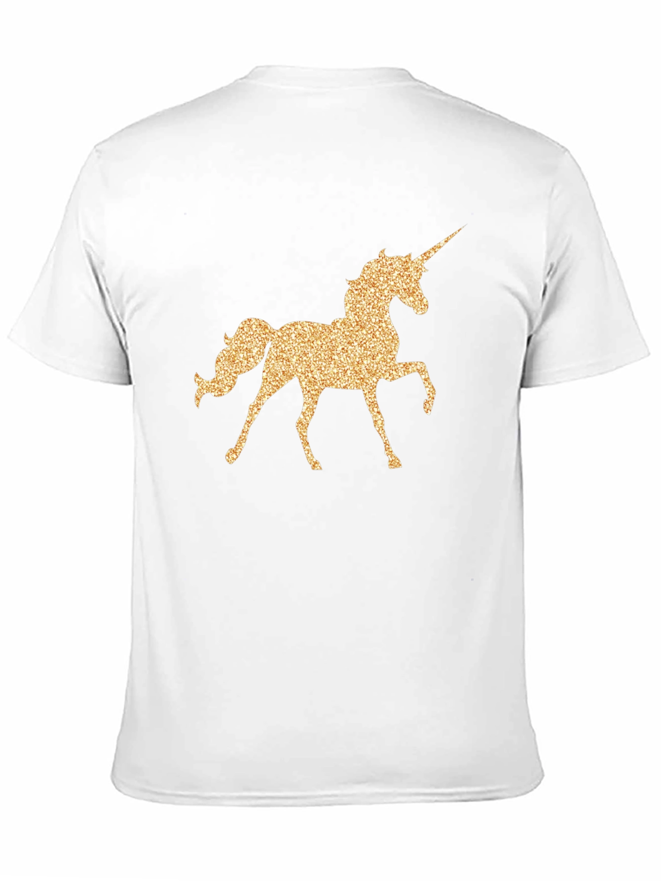 Unicorn Glitter Graphic Black T-Shirt