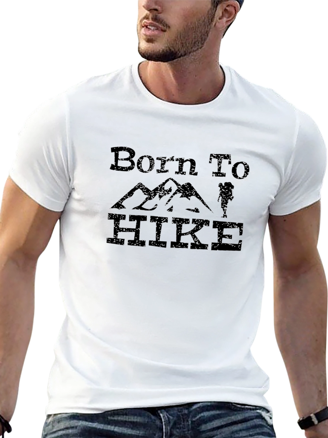 Born To Hike Black Graphic Tee
