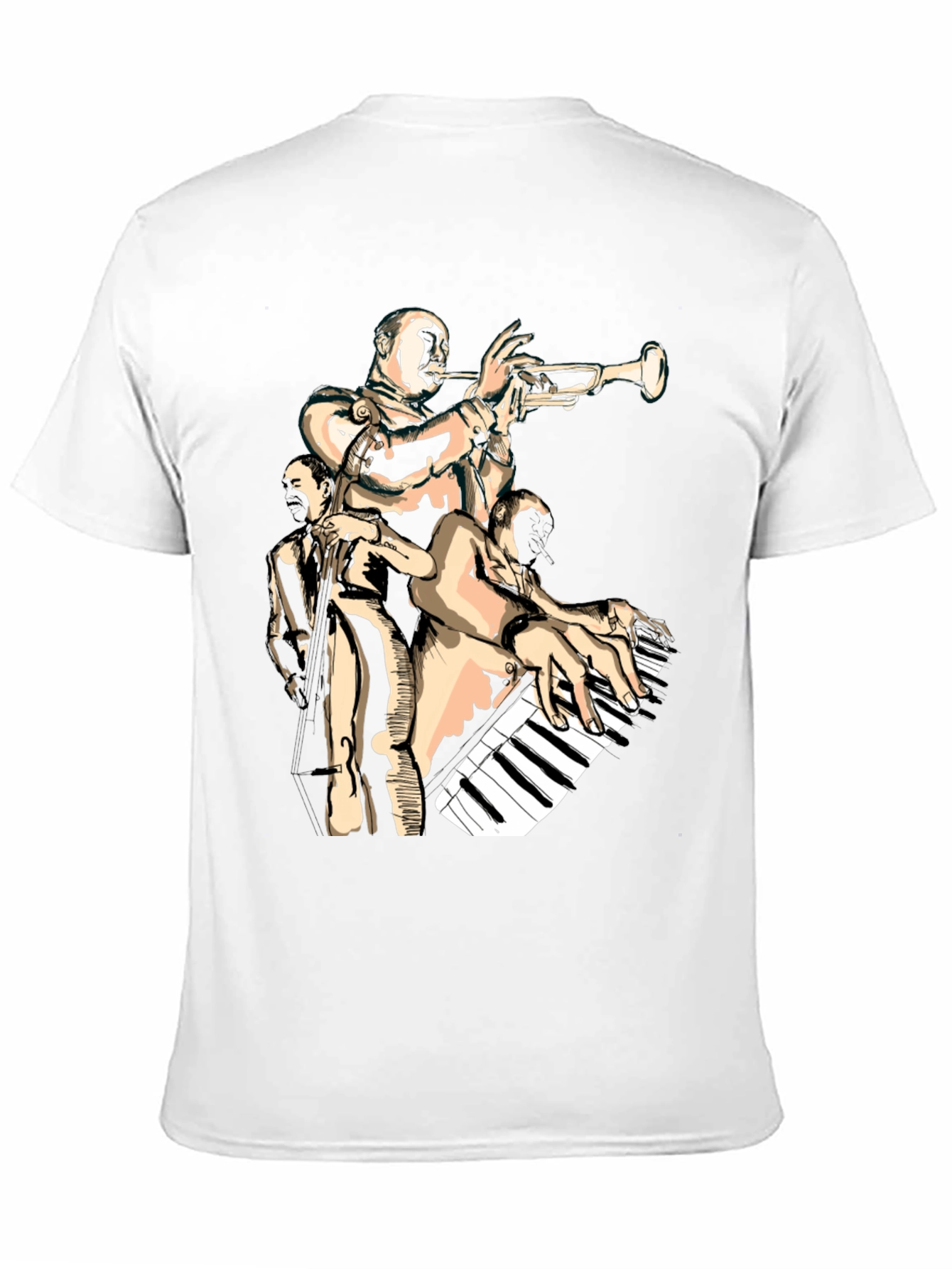 Jazz Band Graphic Black T-Shirt