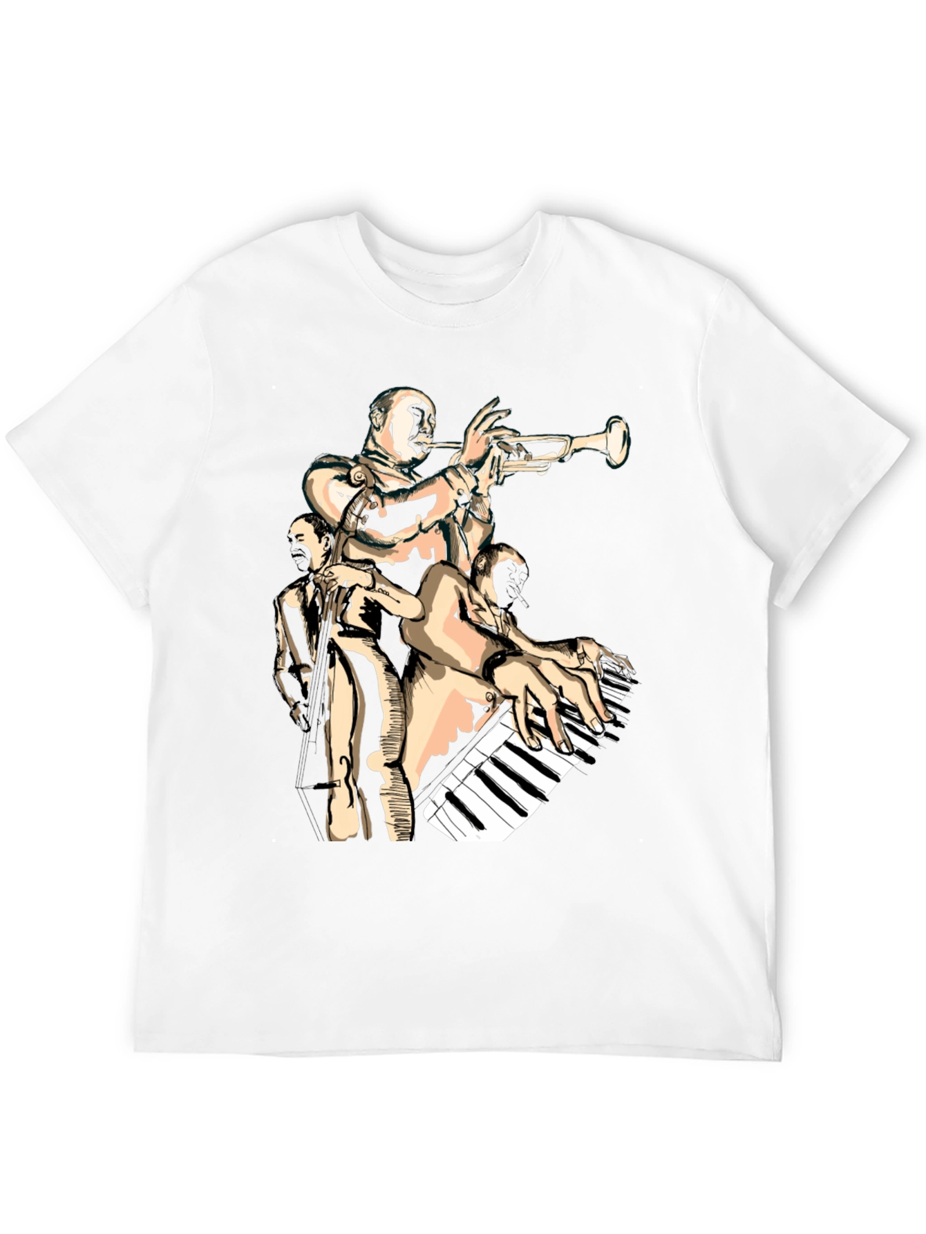 Jazz Band Graphic Black T-Shirt