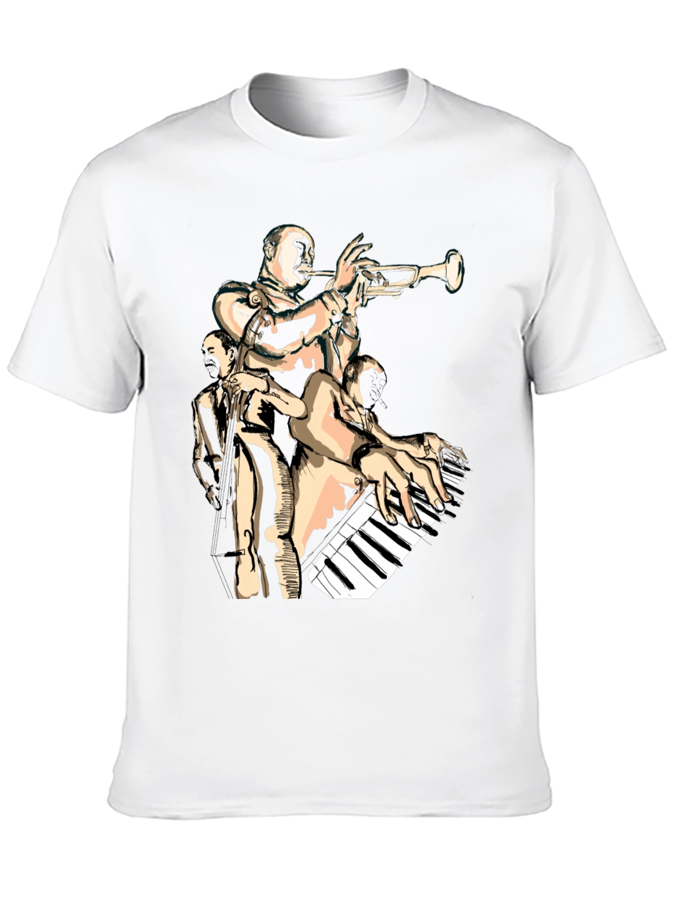 Jazz Band Graphic Black T-Shirt