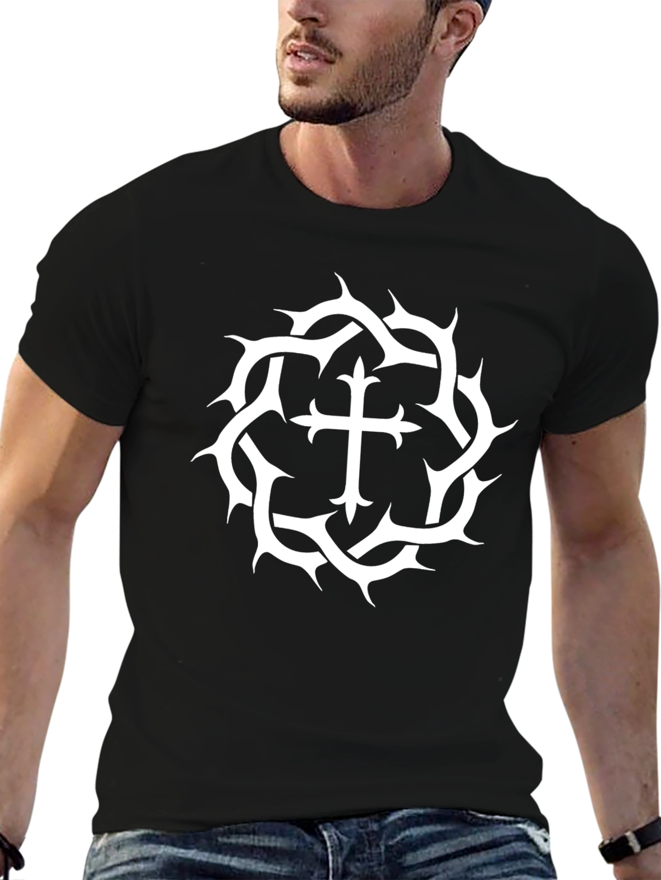 Thorn Cross Black T-Shirt